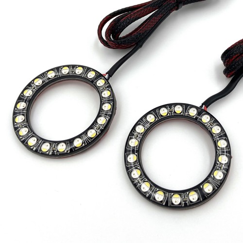 RGBW Multi-Color Fog Light Halo Ring APP Control Remote For Dodge Charger 2015+ - Picture 7 of 12