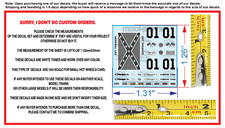 General Lee 01 White Toner 1/64 Water Slide Decal For Hot Wheels