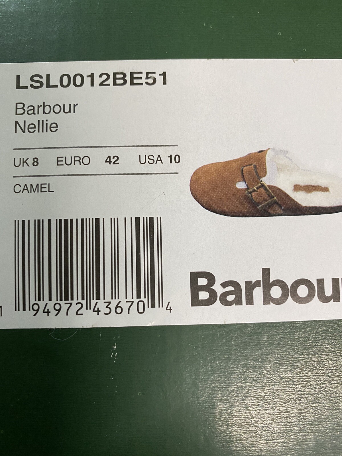 Barbour 10 Women\s Nellie Faux Fur Slippers Slides Beige Brown Camel Suede nobox for sale online