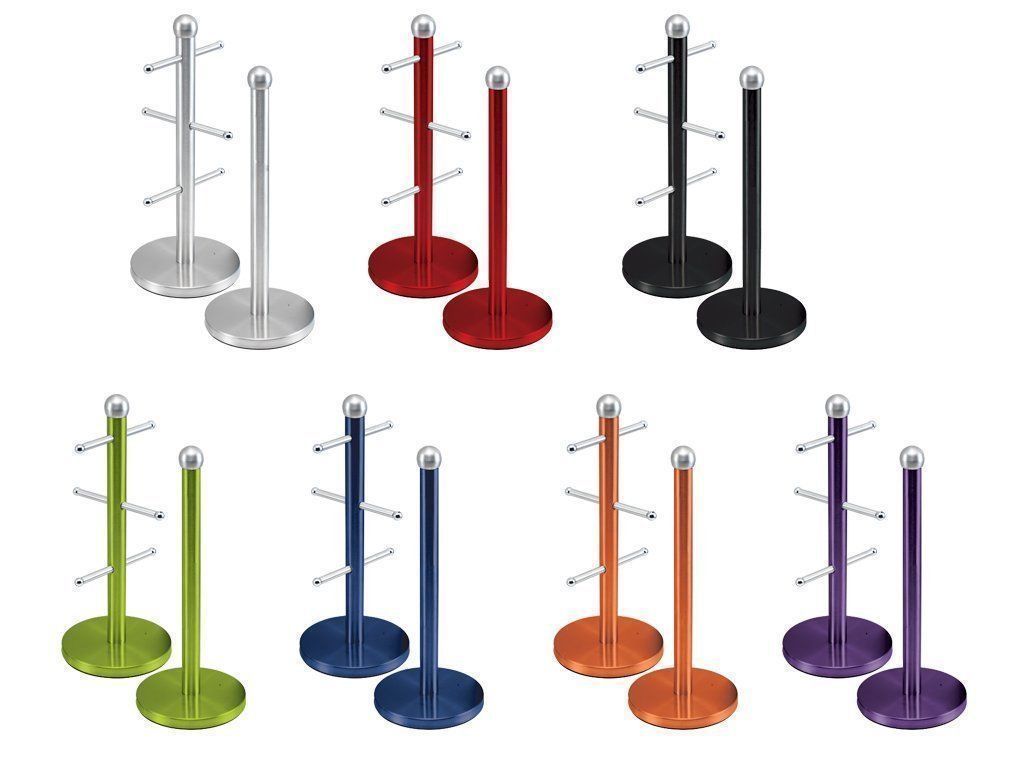 6 Cup Mug Tree & Kitchen Roll Holder set of 2 Paper/mug and kitchen