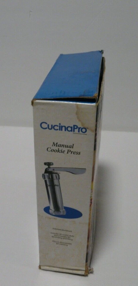 Juego de prensa de galletas manual CucinaPro con 20 discos y cuatro boquillas de glaseado nuevo en caja Foto 3 de 4