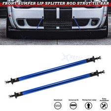 7.87'' Sporty Blue Adjustable Car Front Bumper Lip Splitter Strut Rod Tie Bars