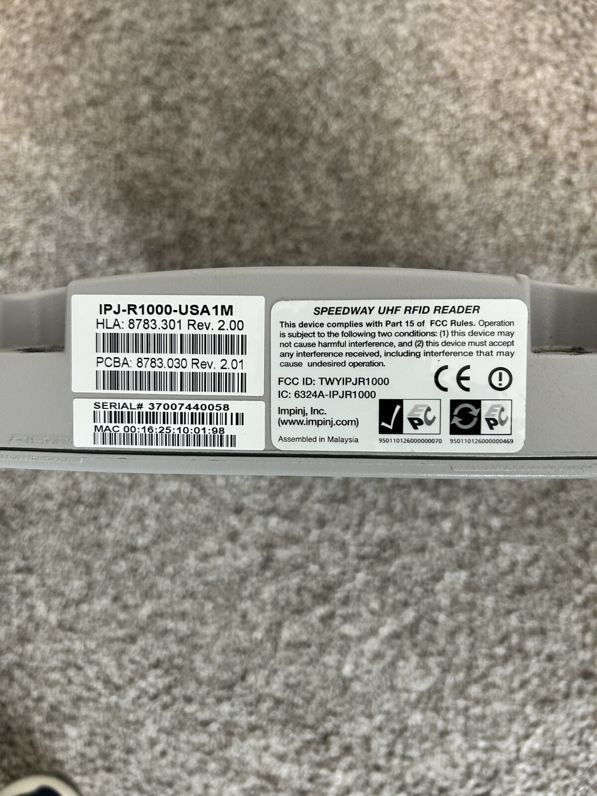 IMPINJ IPJ-R1000-USA1M RFID SCANNER