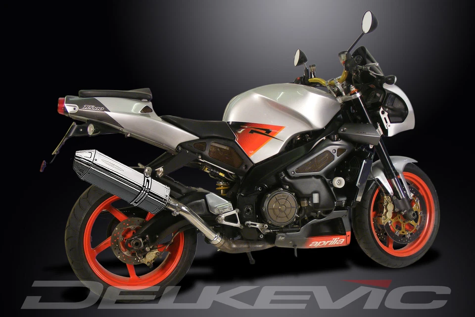 Aprilia Tuono 2003-2004 Delkevic Slip On 13" Tri-Oval Stainless Exhaust Muffler - Image 4 of 4