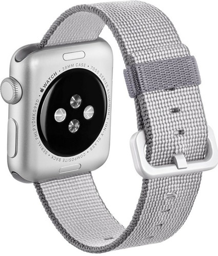 NEW Modal GRAY Woven Nylon Band Strap for Apple Watch 38mm Smart Accessory - Picture 2 of 3