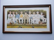 PRINTS BY JEDD LARGE SIZE FRAMED - BOWLS - NINE ENDS DOWN