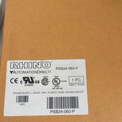 Rhino Automation Direct 24V Power Supply PSB24-060-P NEW