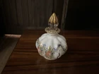 Vintage  1940’s Handpainted Fenton perfume bottle ruffled melon design