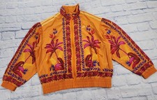 Adidas x FARM RIO WOMENS SIZE S Tropical Breeze Orange Track Jacket JD6305