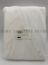 Pottery Barn Belgian Flax Linen Box Spring Cover White Cal King #S4078