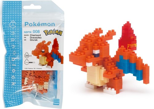 Kawada Nanoblock Pokemon Series Charizard Micro-Sized Building Set USA Seller - Picture 1 of 3