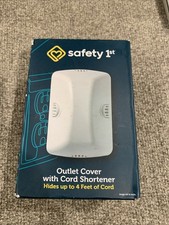 Safety 1st White Plastic Outlet Cover With Cord Shortener Safety 1st