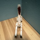 Hand-Carved & Painted Wood Giraffe Figurine, White & Tan Spots, Brown Mane — photo 9