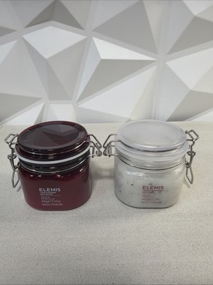 ELEMIS SALT & GLOW 490g SET OF 2 Lime & Ginger / Frangipani Monoi