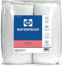 Crib Mattress Protector - 2-PACK, Fitted Waterproof Infant Crib
