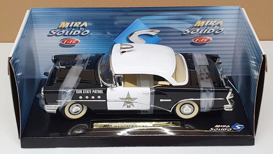 Mira Solido 1/18 Scale 8111 - 1955 Buick Century Sun State Patrol Police Car - Image 4 of 4