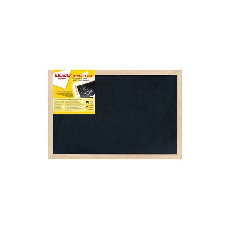 Lavagna in ardesia artificiale e cornice in legno Arda 40x60 cm - 872