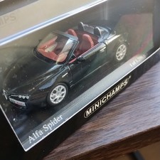 Minichamps 1/43 scale diecast car Alfa spider 2006 Alfa Romeo Spider Black