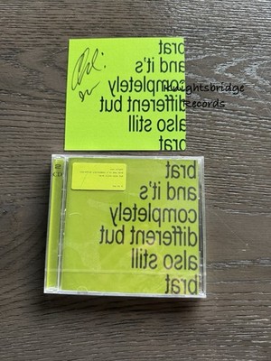 CHARLI XCX BRAT AND ITS COMPLETELY DIFFERENT AUTOGRAPHED CD - PROOF INCLUDED
