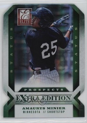 2013 Panini Elite Extra Edition Status Emerald Die-Cut /25 Amaurys Minier 0q3