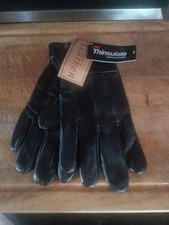 Mens 3M Thinsulate 40 gram Thermal Insulated Winter Leather Gloves