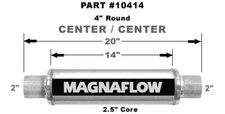 Magnaflow 4 Round Performance Muffler 10414 - 2 Centercenter - 14 Body Magnaflow 4 Round Performance Muffler 10414 - 2 Centercenter - 14 Body