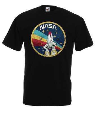 NASA apollo space schwarze T-Shirt Geschenkidee -N/627-SW