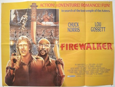 FIREWALKER (1987) Original Quad Film Poster - Chuck Norris, Lou Gossett Jr.