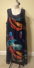 Signature by Robbie Bee sleeve maxi dress size 24W 3X Black