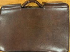 Pegasus Leather Briefcase Brown Vintage Genuine Leather Attache Portfolio USA