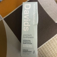 David’s Premium Toothpaste, Whitening + Antiplaque, Natural Peppermint, 5.25oz