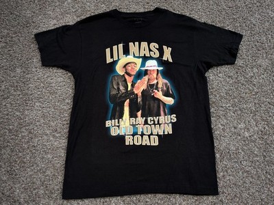 Lil Nas X Billy Ray Cyrus Old Town Road Rap T Shirt Large Black Thread Shop