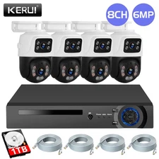 KERUI 8CH 6MP HD NVR Surveillance Camer& 1TB HDD To Home Security Cameras kits