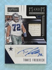 2018 Panini Playbook X's and O's Signatures Travis Frederick #XOS-TF /199 AU,MEM