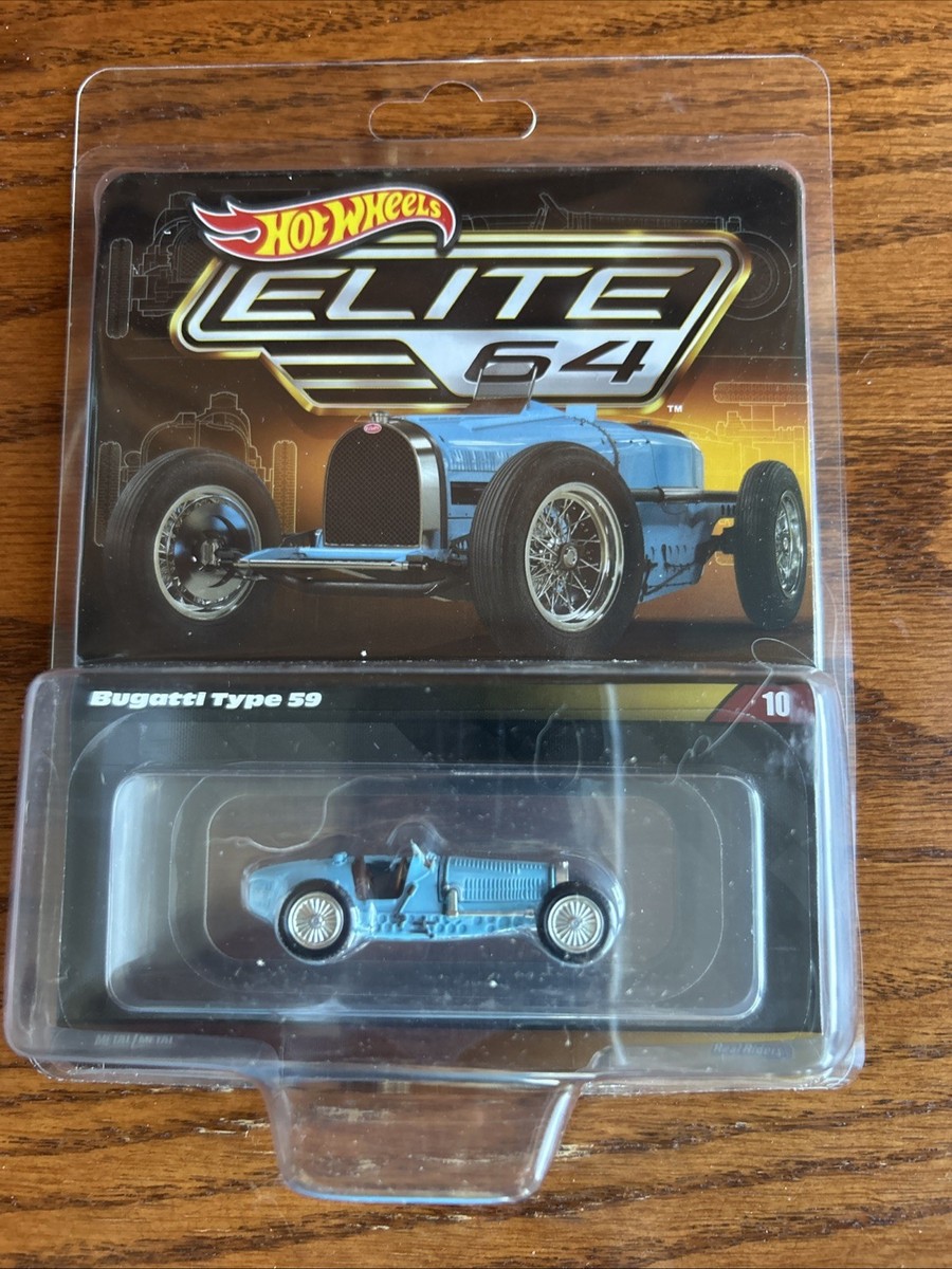 Hot Wheels Elite 64 Bugatti Type 59 Blue Brand New Sealed With