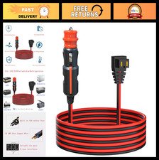 12V/24V DC Power Cord for Car Refrigerator, 10FT Cigarette Lighter Plug, Portabl