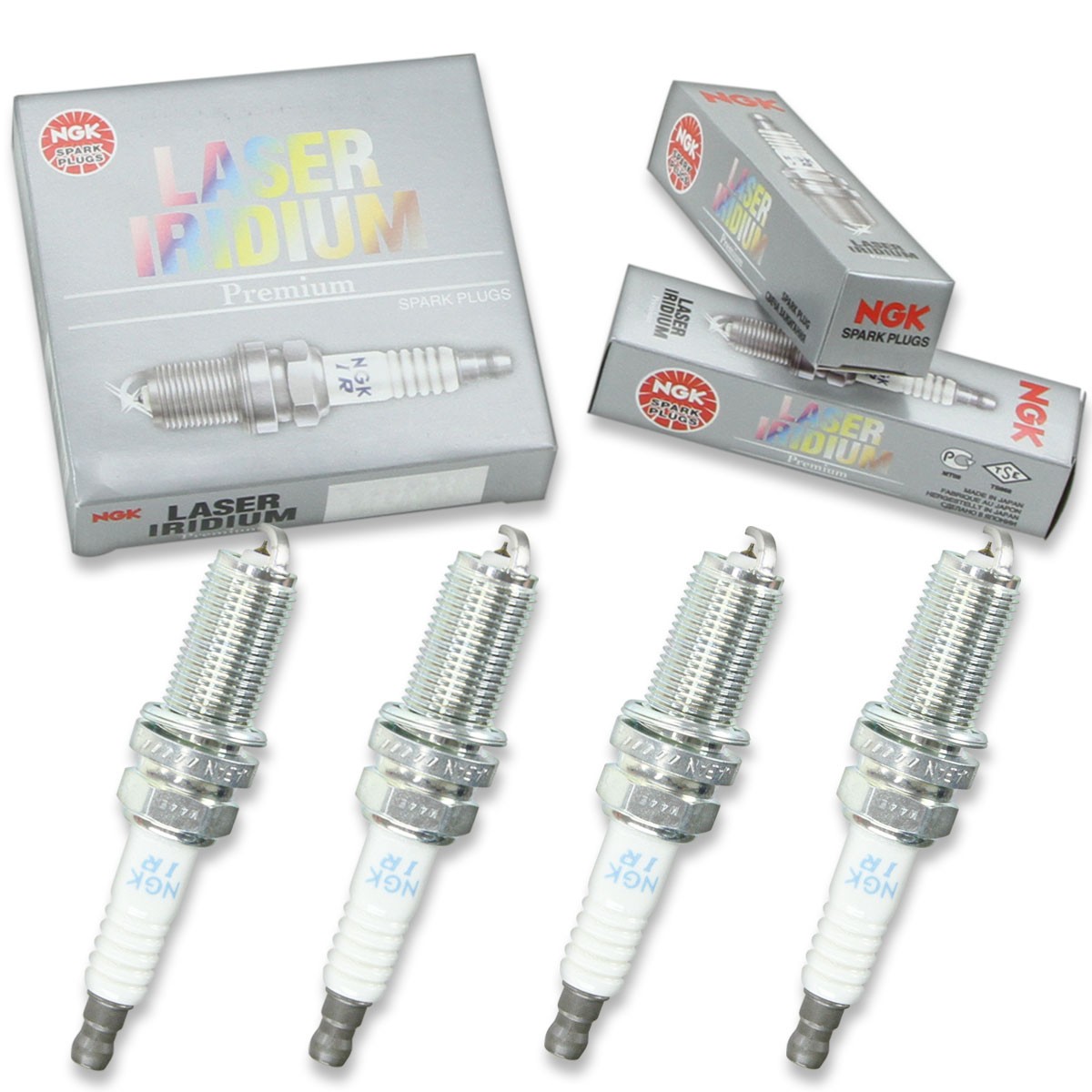 4 pcs NGK Laser Iridium Spark Plugs for 2006 Saab 9-2X 2.5L H4 - Engine Kit tv