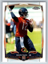 David Fales 2014 Topps Chrome #168 Chicago Bears Refractor RC See Photos