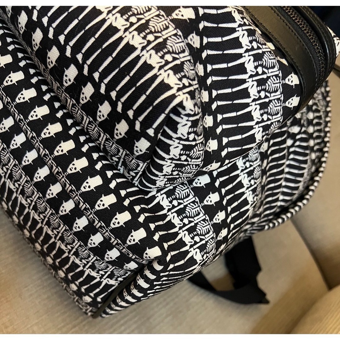 Authentic SAINT LAURENT Skull Pattern Canvas Back… - image 10