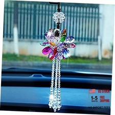 Crystal Girly Car Decor Accessories Rear View Mirror Pendant Colorful Car Crystal Girly Car Decor Accessories Rear View Mirror Pendant Colorful Car