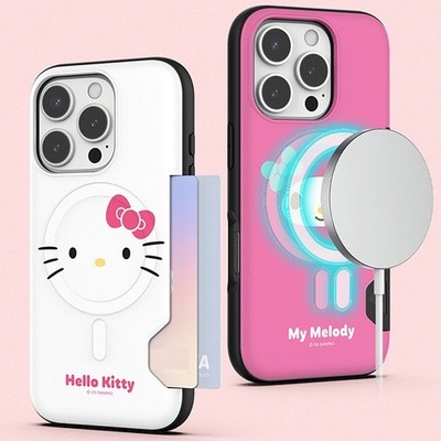 Sanrio Face Two Cards Case für iPhone 17 16 15 Pro Pro Max Plus Hergestellt i...