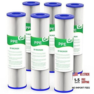 20 Micron Water Filter 10'' x 2.5'', 10-inch Whole House Sediment Pre-Filters