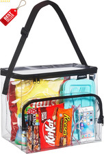 Clear Lunch Bag PVC See Through Stadium Approved Adjustable Strap Medium - US