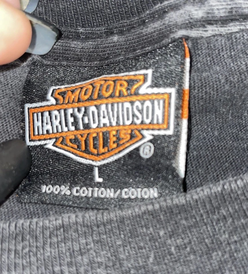 Винтажная мужская футболка 2000 Harley-Davidson Lexington KY Eagle Wolf Moon Cycle США - Изображение 3 из 4