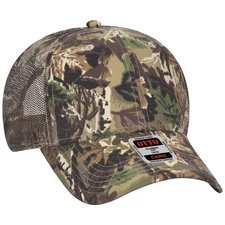 OTTO CAP 105-751 Unisex Camouflage 6 Panel Low Profile Mesh Back Trucker Hat