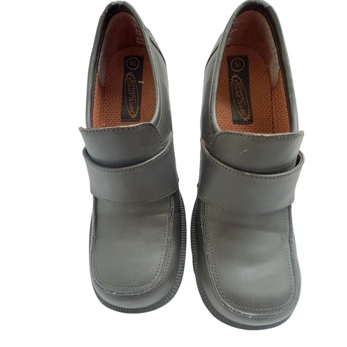 Vintage Lower East Side Brown Chunky Platform Loafers – Size 5.5 – Faux Leather - Picture 4 of 10