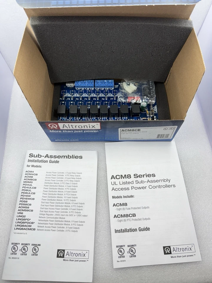 NEW ALTRONIX ACM8CB ACCESS CONTROL POWER CONTROLLER BOARD EIGHT PTC OUTPUT - Image 2 of 4