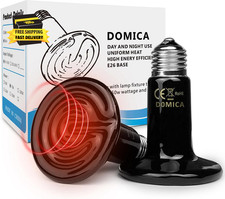 150W 2 Pack Reptile Heat Bulb, Beared Dragon Ceramic Heat Emitter, E26 No Light