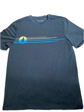 Burnside UPF 30 Protection Surf Blue Short Sleeve Rash Guard Shirt Men  s Size L