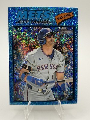 2026 Topps Heritage #54 Light Blue Sparkle Jeff McNeil New York Mets